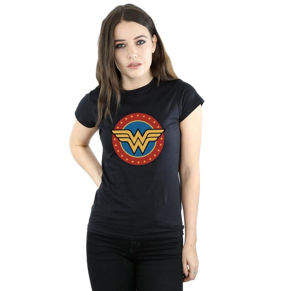 DC Comics Womens/Ladies Wonder Woman Circle Logo Cotton T-Shirt