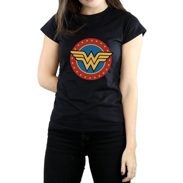 DC Comics Womens/Ladies Wonder Woman Circle Logo Cotton T-Shirt