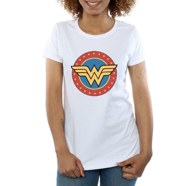 DC Comics Womens/Ladies Wonder Woman Circle Logo Cotton T-Shirt