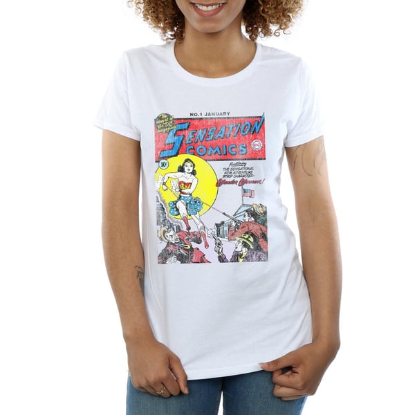 DC Comics Womens/Ladies Wonder Woman Sensation Comics Issue 1 Cover Cotton T-Shirt