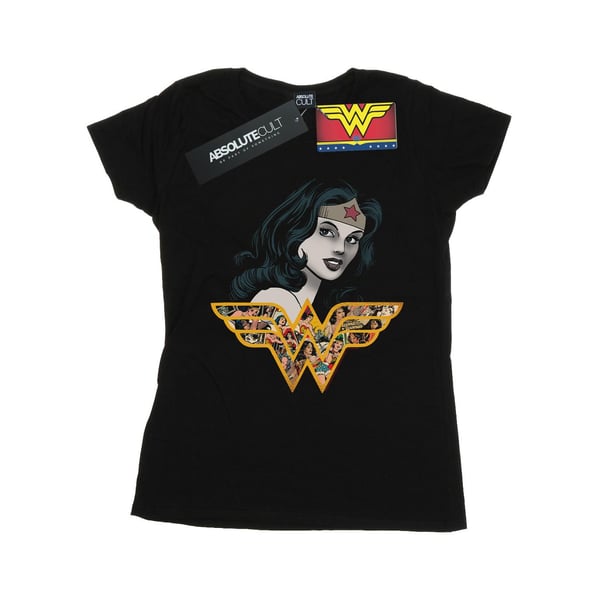 DC Comics Dam/Kvinnor Wonder Woman Retro Collage T-shirt i Bomull