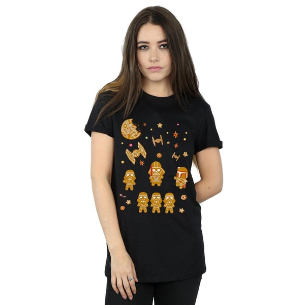 Star Wars Womens/Ladies Gingerbread Empire Cotton Boyfriend T-Shirt