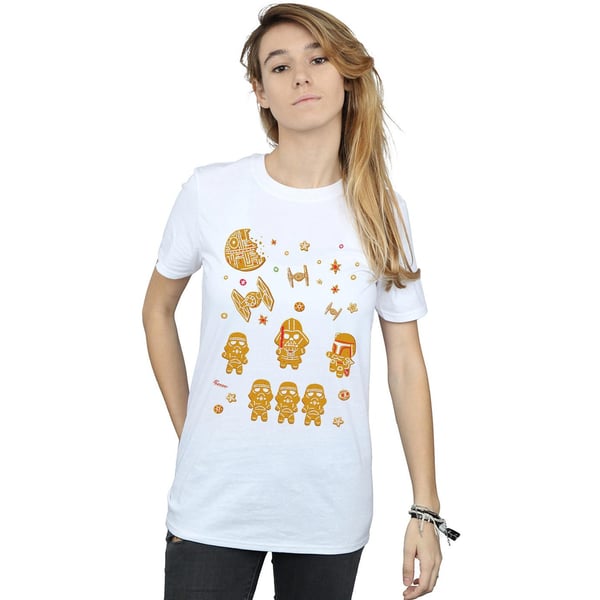 Star Wars Womens/Ladies Gingerbread Empire Cotton Boyfriend T-Shirt