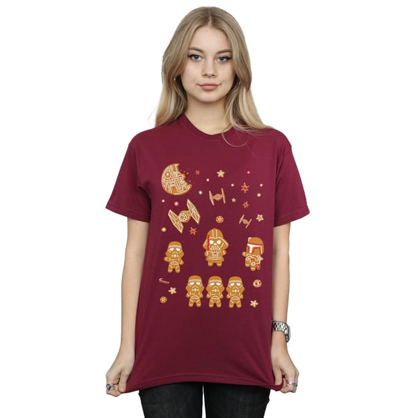 Star Wars Womens/Ladies Gingerbread Empire Cotton Boyfriend T-Shirt