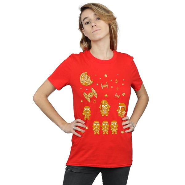 Star Wars Womens/Ladies Gingerbread Empire Cotton Boyfriend T-Shirt