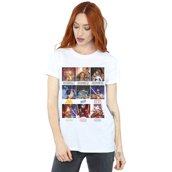 Star Wars Womens/Ladies Poster Saga Cotton Boyfriend T-Shirt