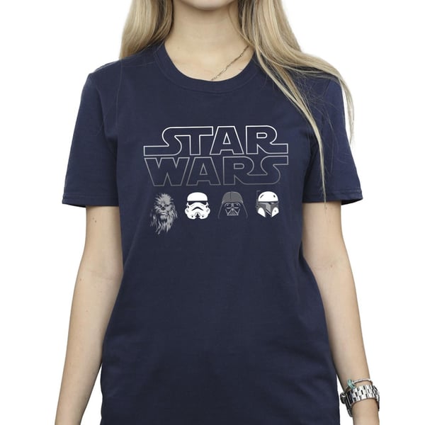 Star Wars naisten/naisten hahmopäät puuvillainen Boyfriend T-paita