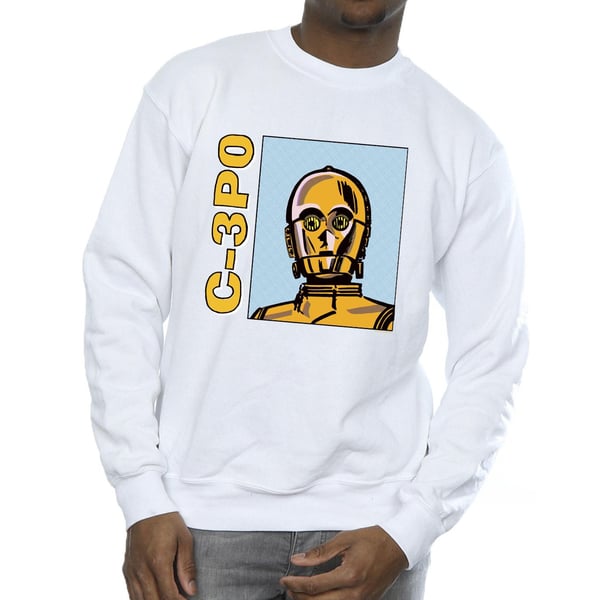 Star Wars miesten C3PO-linjapiirros-collegepaita