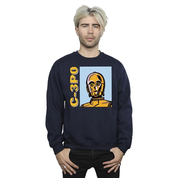 Star Wars miesten C3PO-linjapiirros-collegepaita