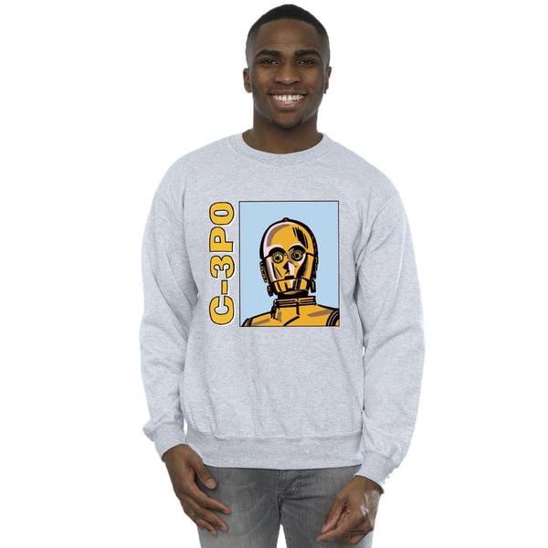 Star Wars miesten C3PO-linjapiirros-collegepaita