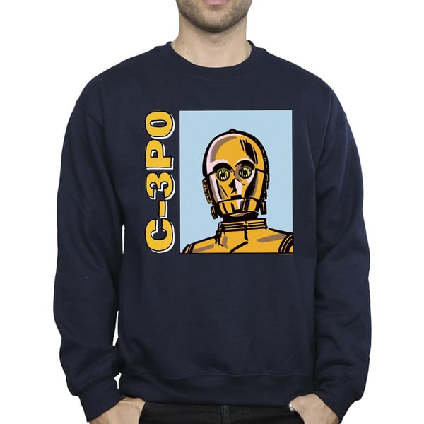 Star Wars miesten C3PO-linjapiirros-collegepaita