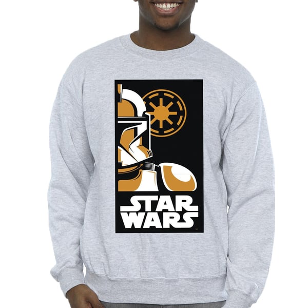 Star Wars Mens Stormtrooper Art Poster Sweatshirt