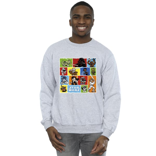 Star Wars Mens Comic Drawing Montage Sweatshirt
