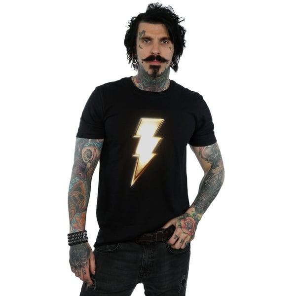 DC Comics Mens Shazam Bolt Logo T-Shirt