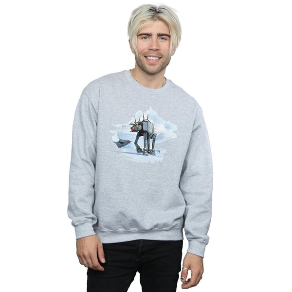 Star Wars Mens Christmas AT-AT Reindeer Sweatshirt