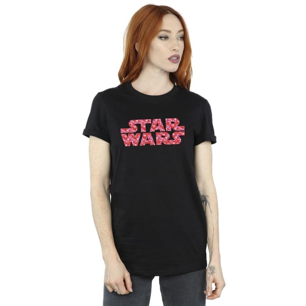 Star Wars Womens/Ladies Heart Logo Cotton Boyfriend T-Shirt