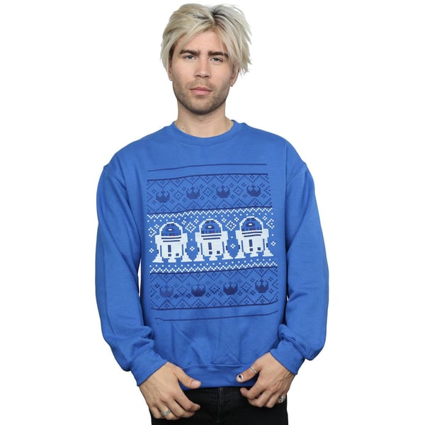 Star Wars Mens Christmas R2-D2 Fair Isle Sweatshirt