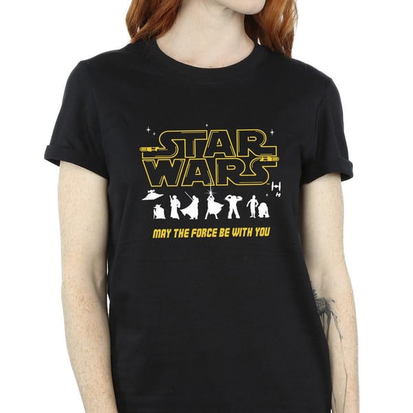 Star Wars Womens/Ladies Silhouettes Force Cotton Boyfriend T-Shirt