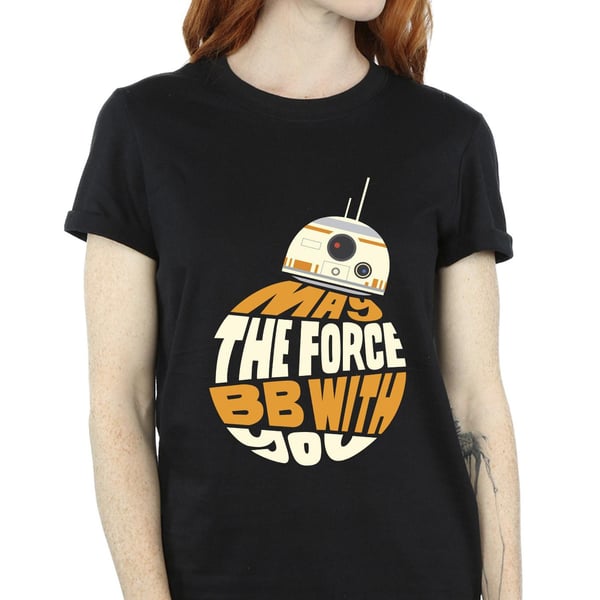 Star Wars Womens/Ladies May The Force BB8 Cotton Boyfriend T-Shirt
