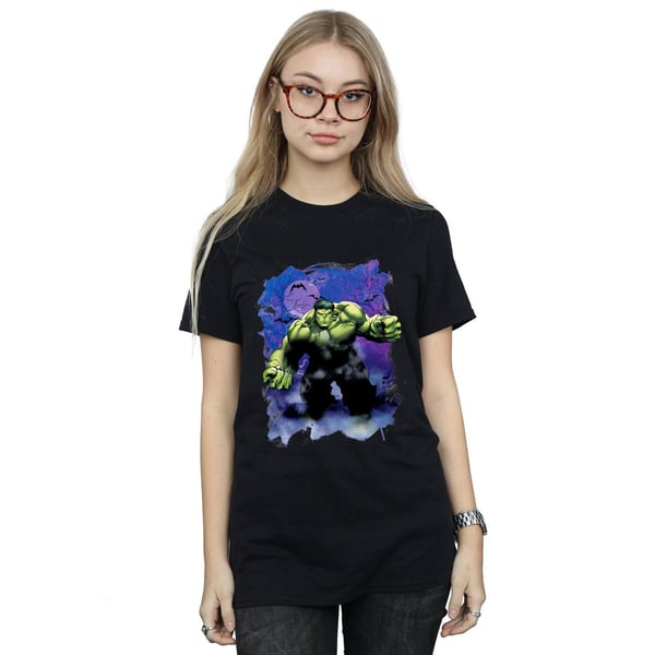 Marvel Naisten Hulk Halloween Spooky Forest Puuvillainen Boyfriend T-paita