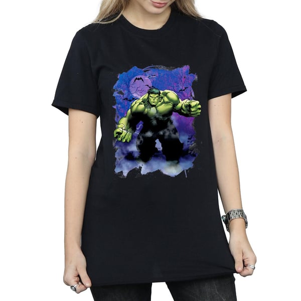 Marvel Naisten Hulk Halloween Spooky Forest Puuvillainen Boyfriend T-paita