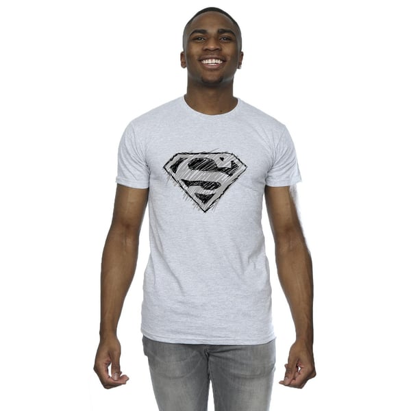 DC Comics Mens Superman Logo Sketch T-Shirt