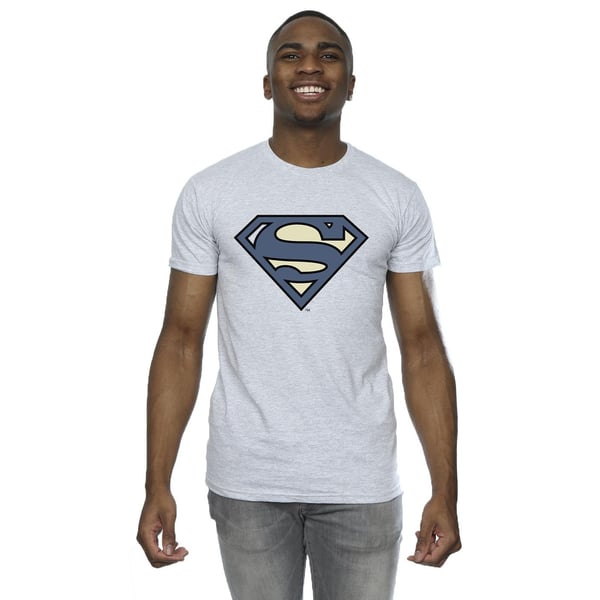 DC Comics Miesten Teräsmies Indigo Sininen Logo T-paita