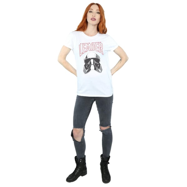 Star Wars Womens/Ladies The Last Jedi Leader Helmet Cotton Boyfriend T-Shirt