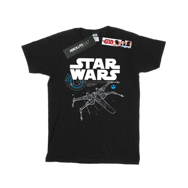 Star Wars Womens/Ladies The Last Jedi X-Wing Cotton Boyfriend T-Shirt