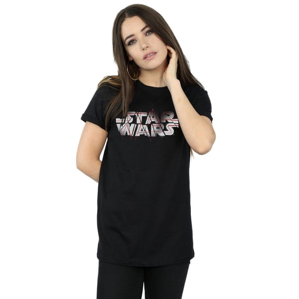 Star Wars Womens/Ladies The Last Jedi Spray Logo Cotton Boyfriend T-Shirt