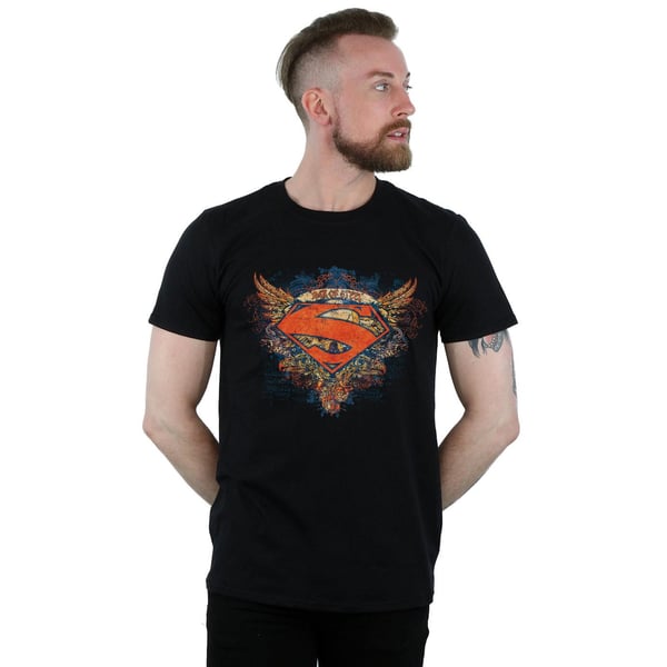 DC Comics Miesten Superman Wings Shield T-paita