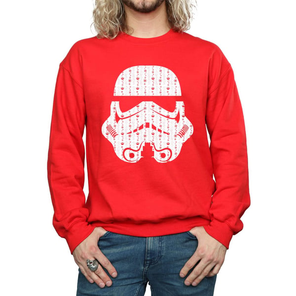 Star Wars Mens Christmas Stormtrooper Helmet Sweatshirt