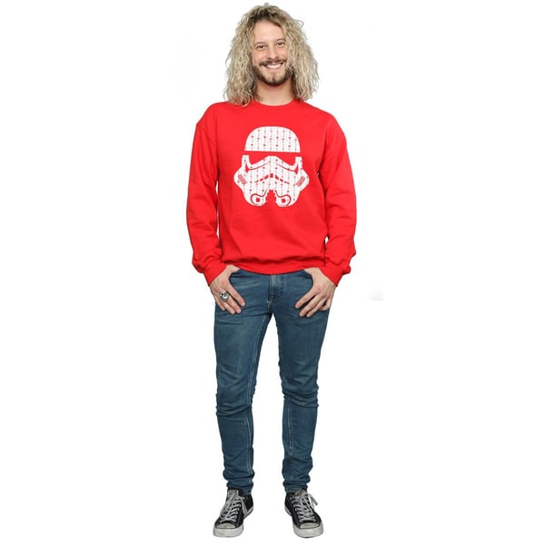 Star Wars Mens Christmas Stormtrooper Helmet Sweatshirt