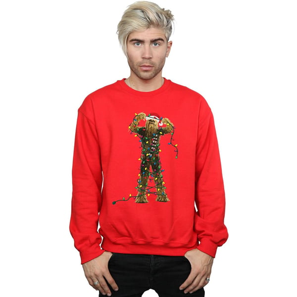 Star Wars Mens Chewbacca Christmas Lights Sweatshirt