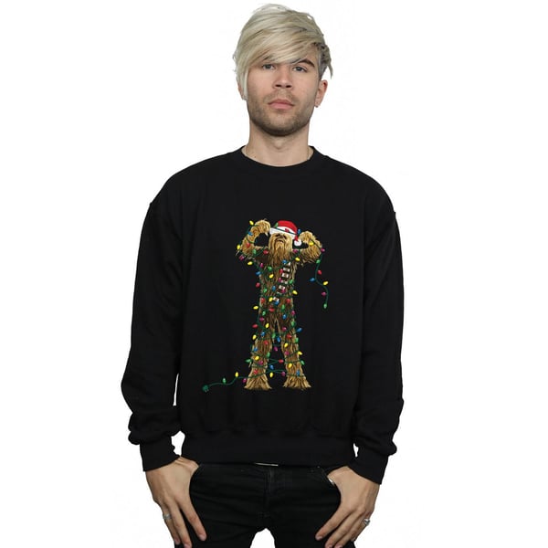 Star Wars Mens Chewbacca Christmas Lights Sweatshirt