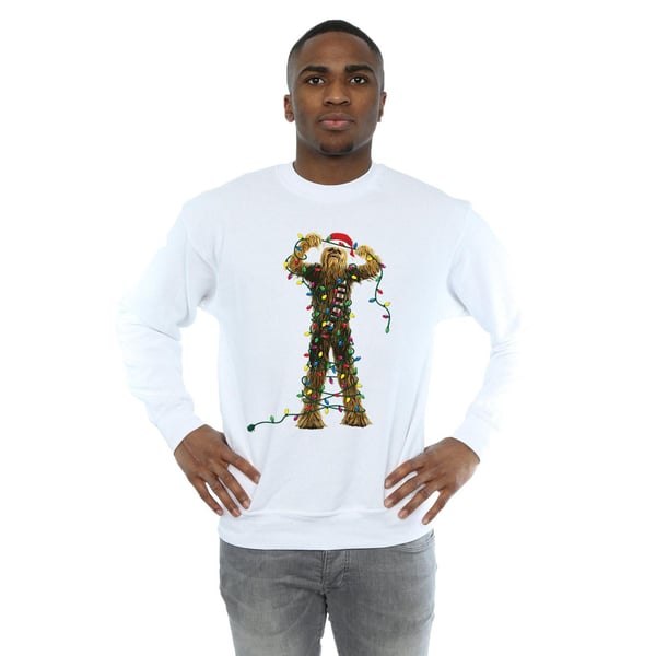 Star Wars Mens Chewbacca Christmas Lights Sweatshirt