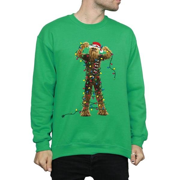 Star Wars Mens Chewbacca Christmas Lights Sweatshirt