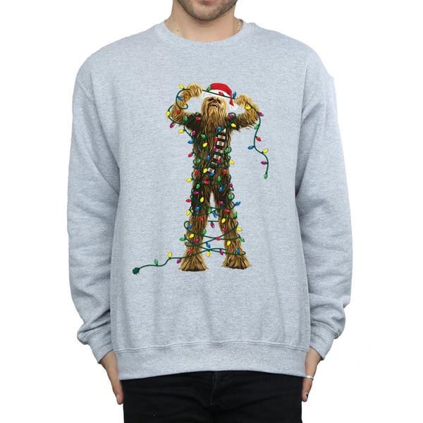 Star Wars Mens Chewbacca Christmas Lights Sweatshirt