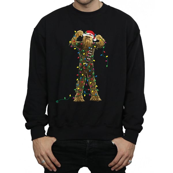 Star Wars Mens Chewbacca Christmas Lights Sweatshirt