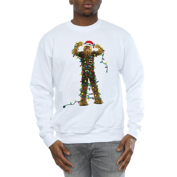 Star Wars Mens Chewbacca Christmas Lights Sweatshirt