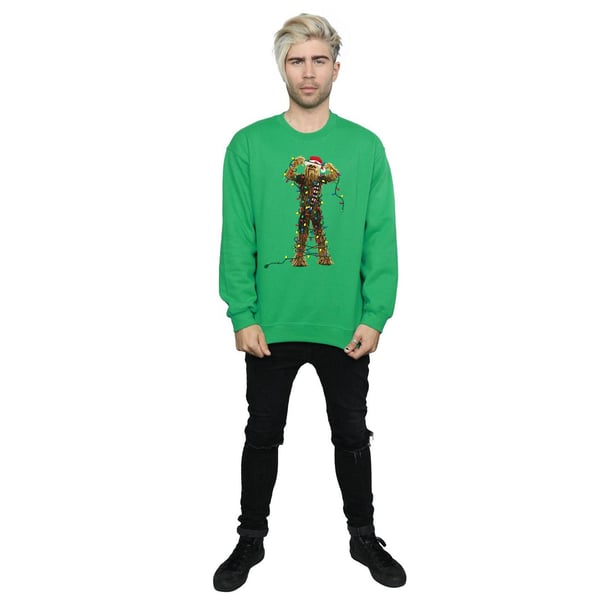 Star Wars Mens Chewbacca Christmas Lights Sweatshirt