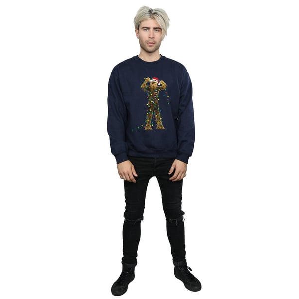 Star Wars Mens Chewbacca Christmas Lights Sweatshirt