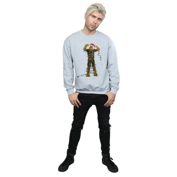 Star Wars Mens Chewbacca Christmas Lights Sweatshirt