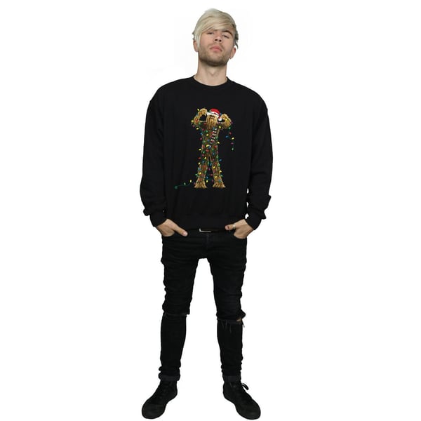 Star Wars Mens Chewbacca Christmas Lights Sweatshirt