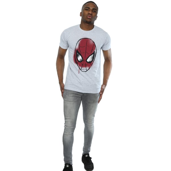 Marvel Mens Spider-Man Face Sketch T-Shirt