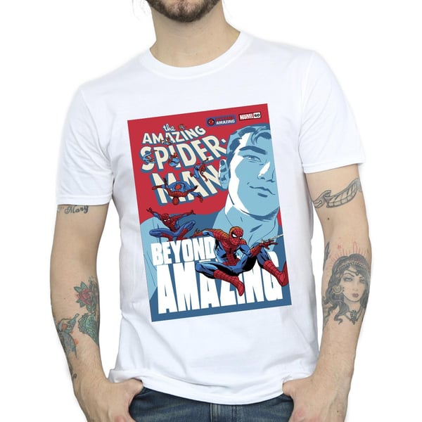 Marvel Mens Spider-Man Beyond Amazing Cover T-Shirt