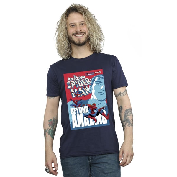 Marvel Mens Spider-Man Beyond Amazing Cover T-Shirt
