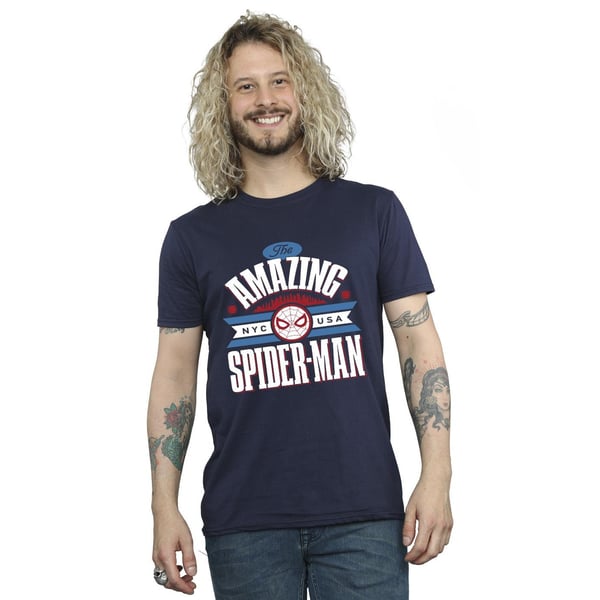 Marvel Miesten Hämähäkkimies NYC Amazing T-paita