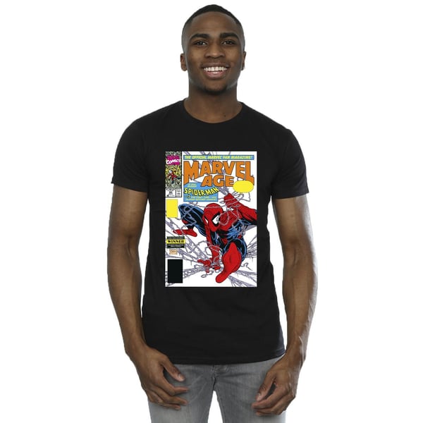 Marvel Mens Spider-Man Marvel Age Comic Cover T-Shirt