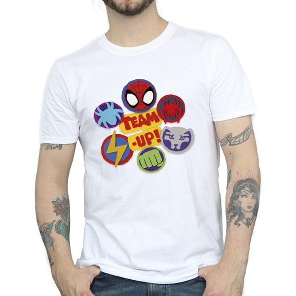 Marvel Mens Spidey And His Amazing Friends Team Up T-Shirt